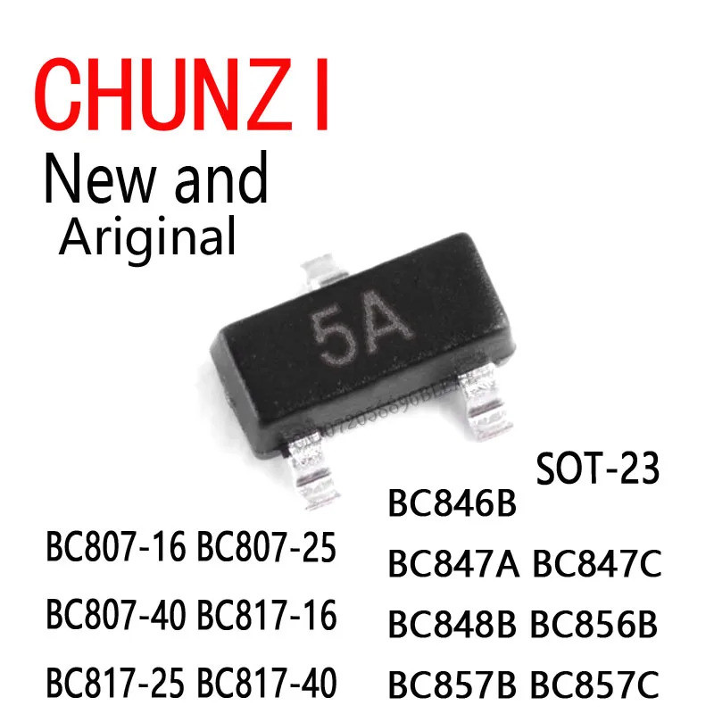 100pcs BC847B BC847 SOT23 BC807-16 BC807-25 BC807-40 BC817-16 BC817-25 BC846B BC847A BC848B BC857B B