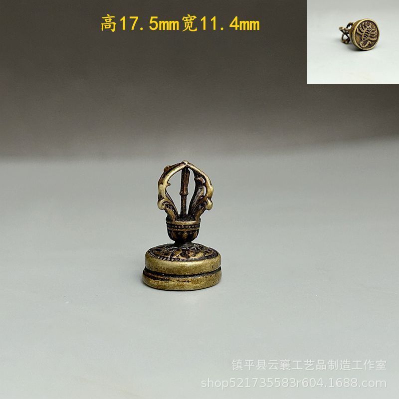 Retro สไตล์ทิเบตทองแดงซีลจี้สร้อยข้อมือสร้อยคอพระพุทธรูปลูกปัดหลวมลูกปัดคลิป Wenwan Lima อุปกรณ์ทองแ