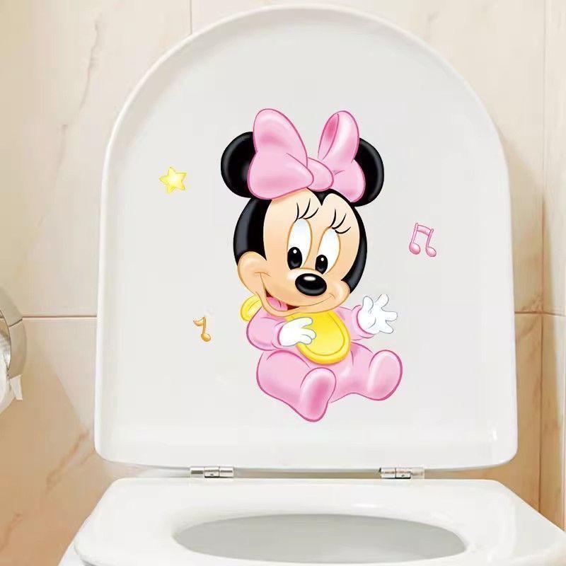 สติ๊กเกอร์ติดห้องน้ําการ์ตูนใหม่สติกเกอร์ห้องน้ํากันน้ําสําหรับห้องน้ําสติกเกอร์สร้างสรรค์และส่วนบุคคลสติกเกอร์ตกแต่งฝาชักโครกตลก ราคา ถูกที่สุด ดีลบีเคเค แกลเลอรีภาพที่ 4