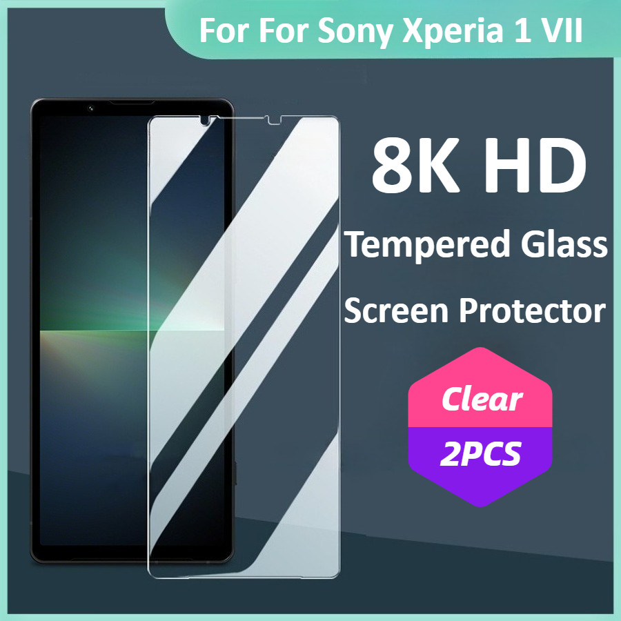 สําหรับ Sony Xperia 1 10 5 VI VII V IV Clear 9H กระจกนิรภัยสําหรับ SONY Xperia1V xperia10VII 10VI 5V Clear Anti-scratch ป้องกันหน้าจอ