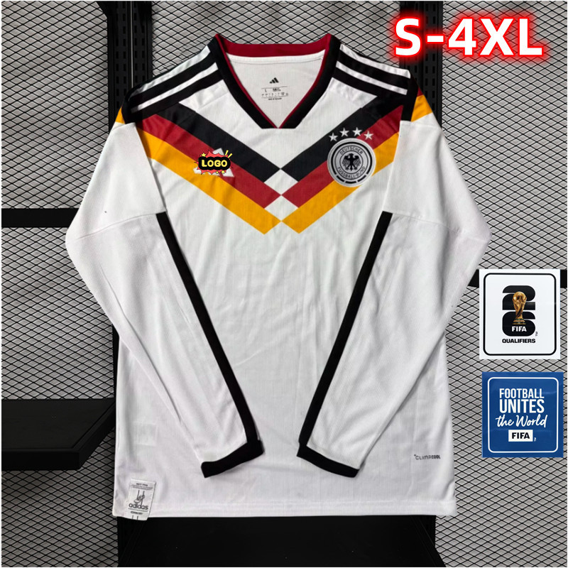 เสื้อบอลทีมเยอรมันเวิลด์คัพ แขนยาว เวอร์ชั่นแฟนคลับ ไซส์ S-4XL
