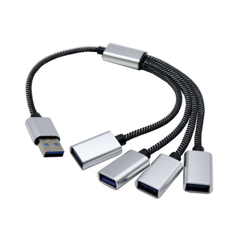 QUIM USB2 0 สายแยก USB ชาย 4 หญิง USB2 0 ตัวแปลงหลายพอร์ต USB Expander สาย Multiport แยก Adapt