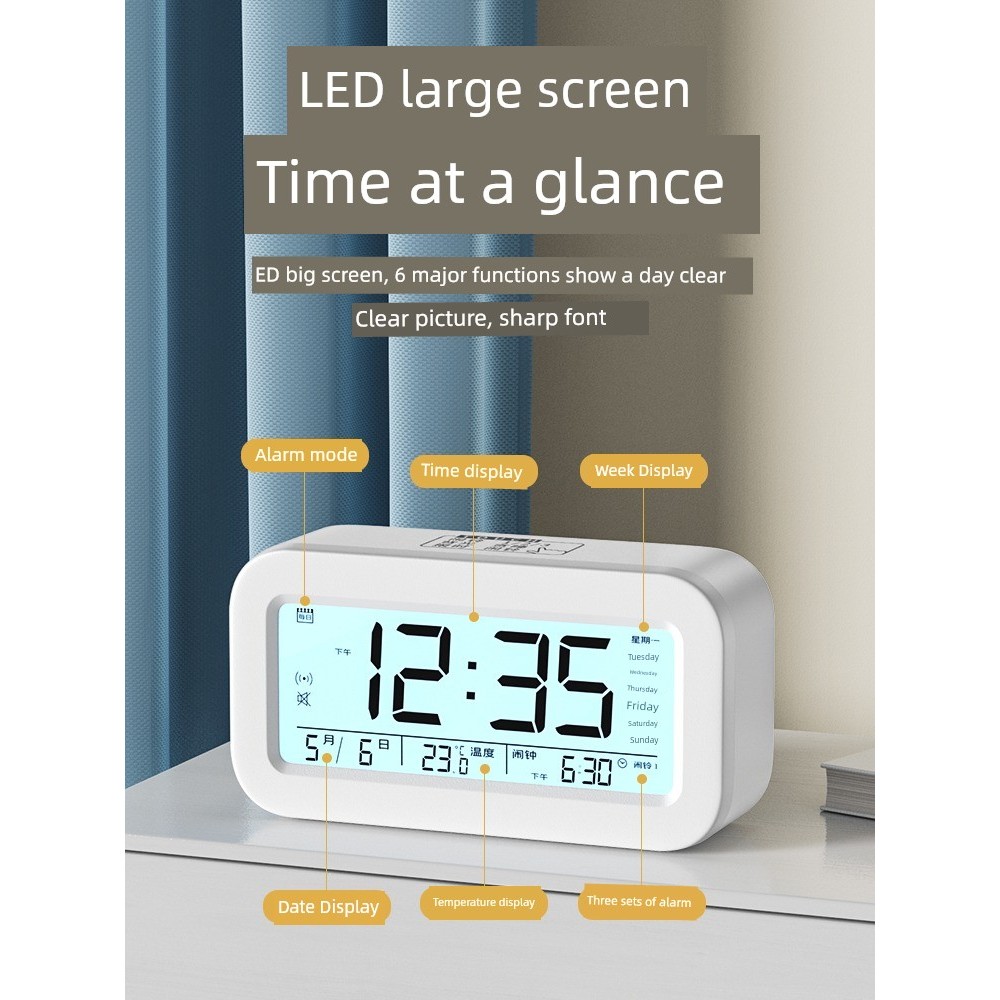 alarm clock นาฬิกาปลุก Dedicated Wake Up Handy Tool Boy นาฬิกาปลุกอัจฉริยะนักเรียน