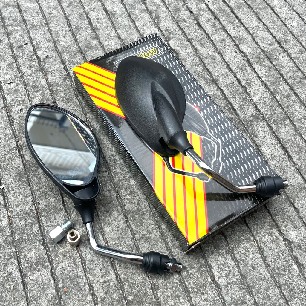 ต้นฉบับ MOSCOW X1 MOTORCYCLE MIRROR X1 YAMAHA 125z BLACK MOTORCYCLE MIRROR PAIR RIGHT LEFT PLUNG N P