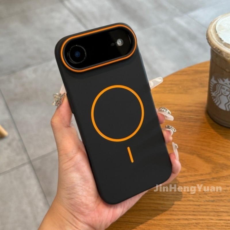 Matte Fine Circle Magnetic เคสพีซีบางเฉียบสําหรับ IPhone 17 Air 16 15 14 Plus 13 12 Pro Max Anti Drop Protection Hard Casing