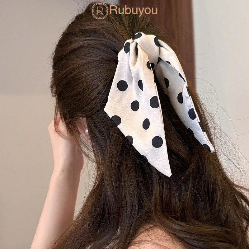 Rubuyou กิ๊บหนีบผมโบว์ Polka Dot 2025 สไตล์เกาหลี thumbnail 5