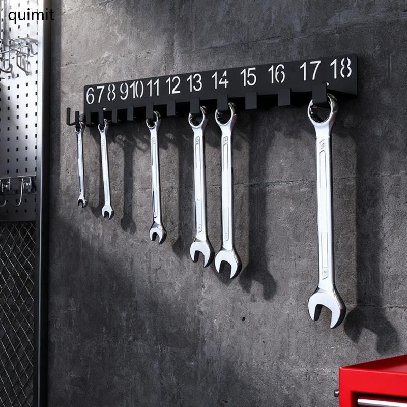 QUIM โมเดิร์นอุตสาหกรรมเครื่องมือแขวนติดผนังเหล็กออกแบบประแจ Rack สําหรับโรงรถ Workshop Organization สําหรับกรรไกร