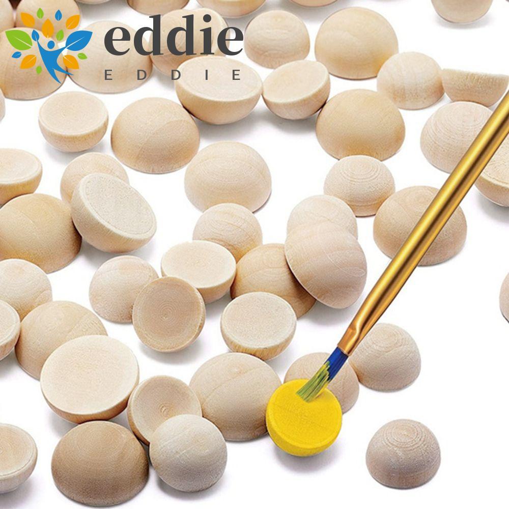 EDIE ลูกปัดหลวมทําด้วยมือเป็นมิตรกับสิ่งแวดล้อมครึ่งรอบไม้ยังไม่เสร็จตกแต่งงานแต่งงานหัตถกรรมลูก