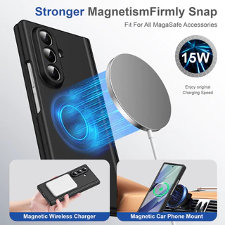 สําหรับเคส Samsung Galaxy Z Fold 8/Fold 7/Fold 6/5 หุ้มด้วยฟิล์มบานพับชาร์จไร้สายแบบแม่เหล็ก
