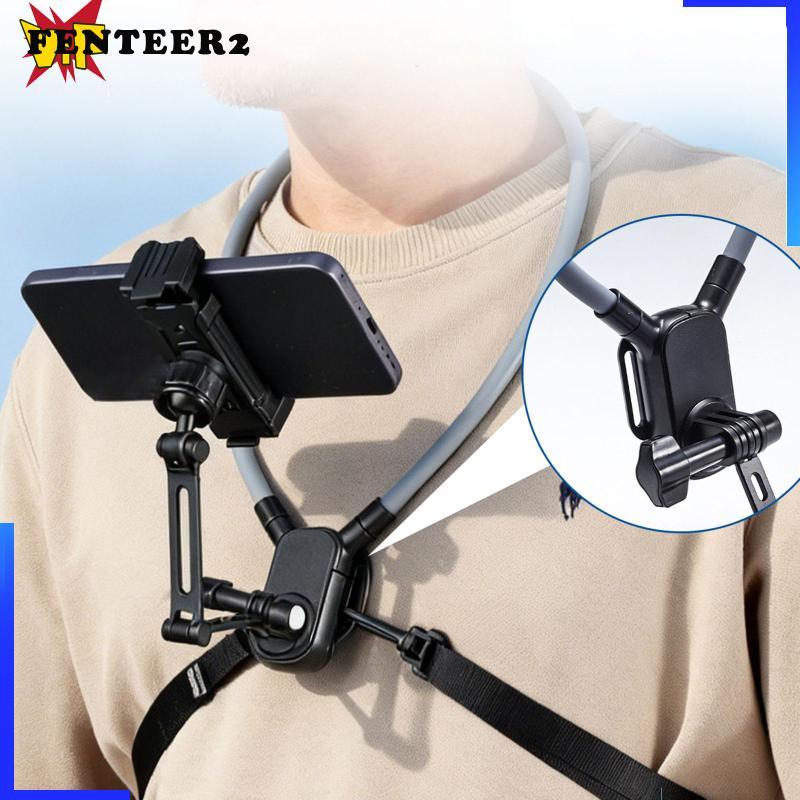 [Fenteer2] ขายึดคอสําหรับโทรศัพท์ตัวยึดที่ทนทาน Vlog ของขวัญมืออาชีพที่ยึดโทรศัพท์คอ