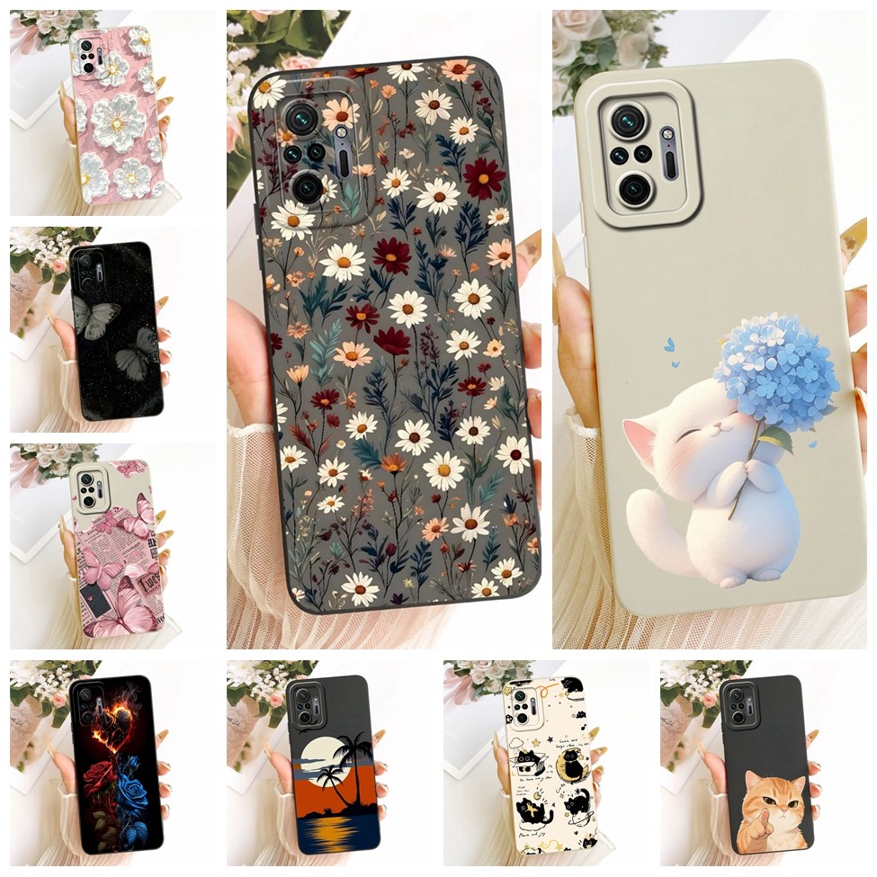 ปลอกสําหรับ Redmi หมายเหตุ 10 Pro 4G แฟชั่นการ์ตูนน่ารักตลกทาสีซิลิโคนเคสโทรศัพท์ M2101K6G M2101K6R