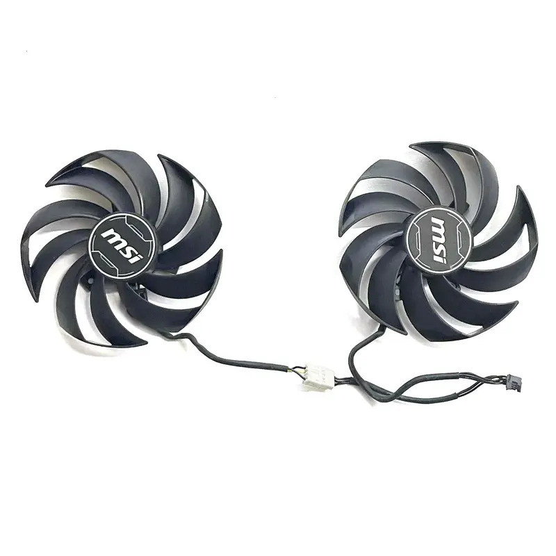 90 มม.4PIN PLD10010S12HH RTX 4070 GPU พัดลมสําหรับ MSI GeForce RTX 4060 VENTUS 2X สีดํา 8G OC RTX 40