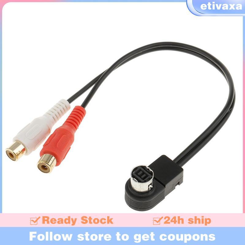 [Etivaxa] สายอะแดปเตอร์อินพุต Aux สายรัดตะกั่วสําหรับ IPOD MP3 KCA-121B ALPINE AI-NET