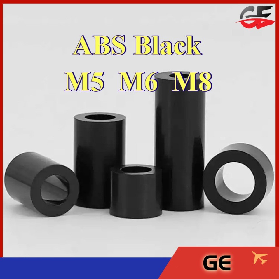 คอลัมน์แยก ABS สีดําผ่านคอลัมน์แขนไนลอน, คอลัมน์แยกฉนวน M5/M6/M8 GE-MB