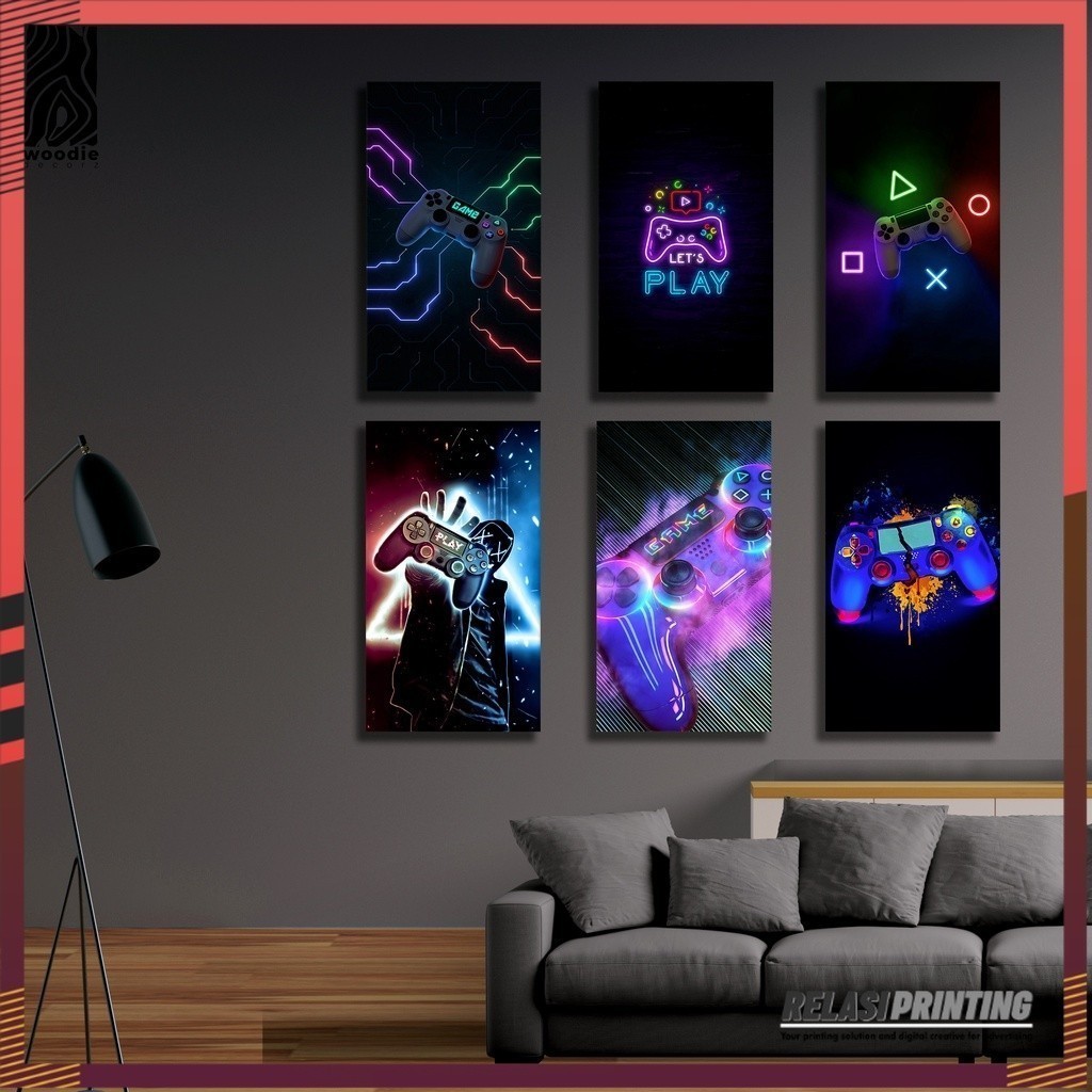 ความงาม ห้อง 20 X 30 ซม. Gaming Edition V4 Cool Gamers ตกแต่งห้องจอแสดงผล