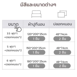 ผ้าปูที่นอน ชุดผ้าปูที่นอน 3.5ฟุต/5ฟุต/6ฟุต ผ้าปูที่นอนกันไรฝุ่น รัดมุมรอบเตียง360องศา พร้อมส่ง