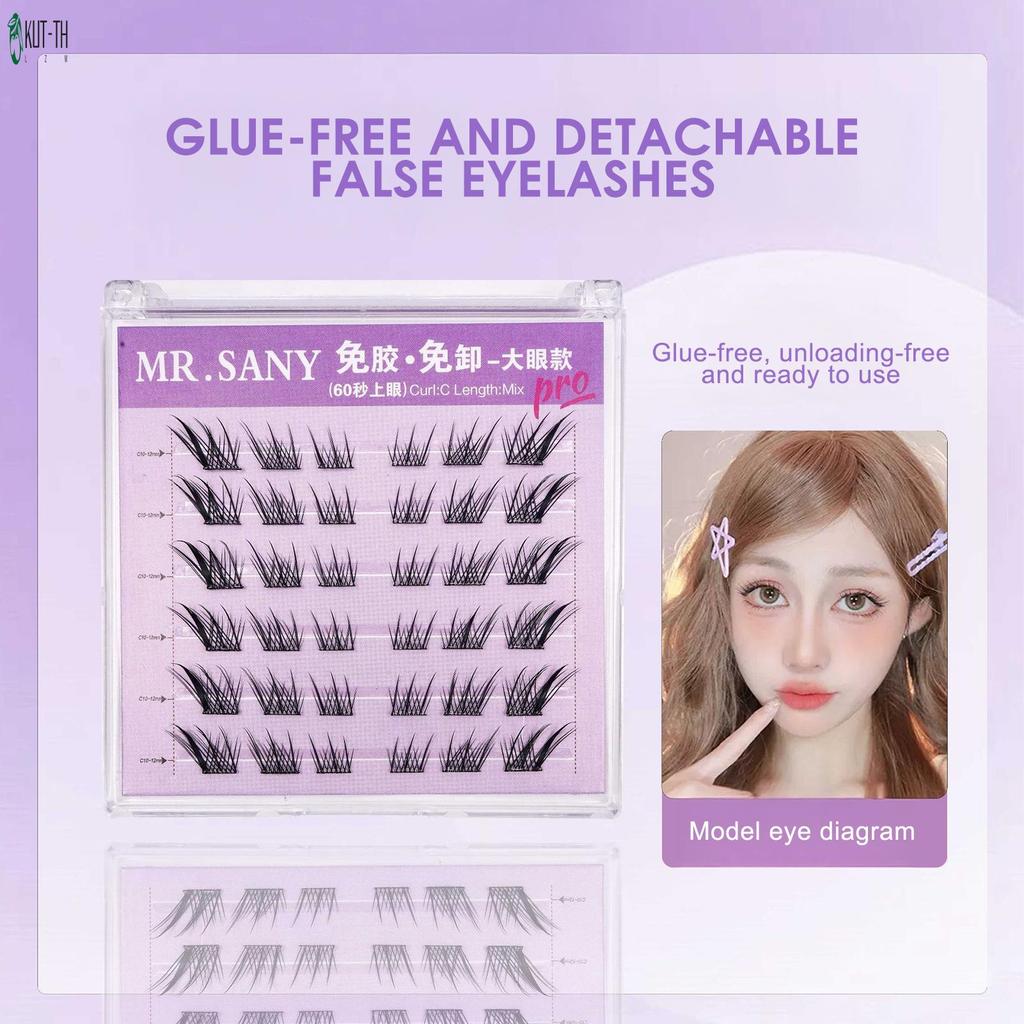 10-12 มม.Pre Glued Lash Clusters Reusable Black Eyelash Clusters สําหรับทํางานวันเกิดงานปาร์ตี้และการเดินทาง