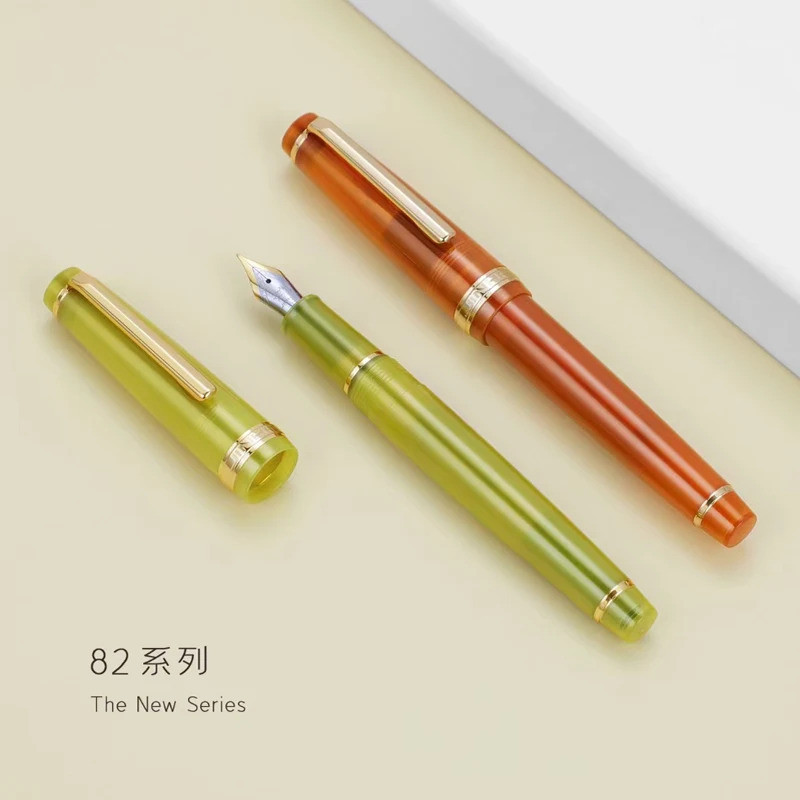 Jinhao 82 Fountain Pen Transparency Plastic Spin Pen ยอดนิยม Ef FM Nib สํานักงานธุรกิจอุปกรณ์การเรีย