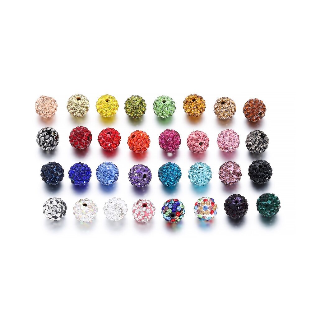 10 ชิ้น ลูกปัดเพชร 10mm ลูกปัดคริสตัลเพชร สำหรับทำเครื่องประดับ DIY