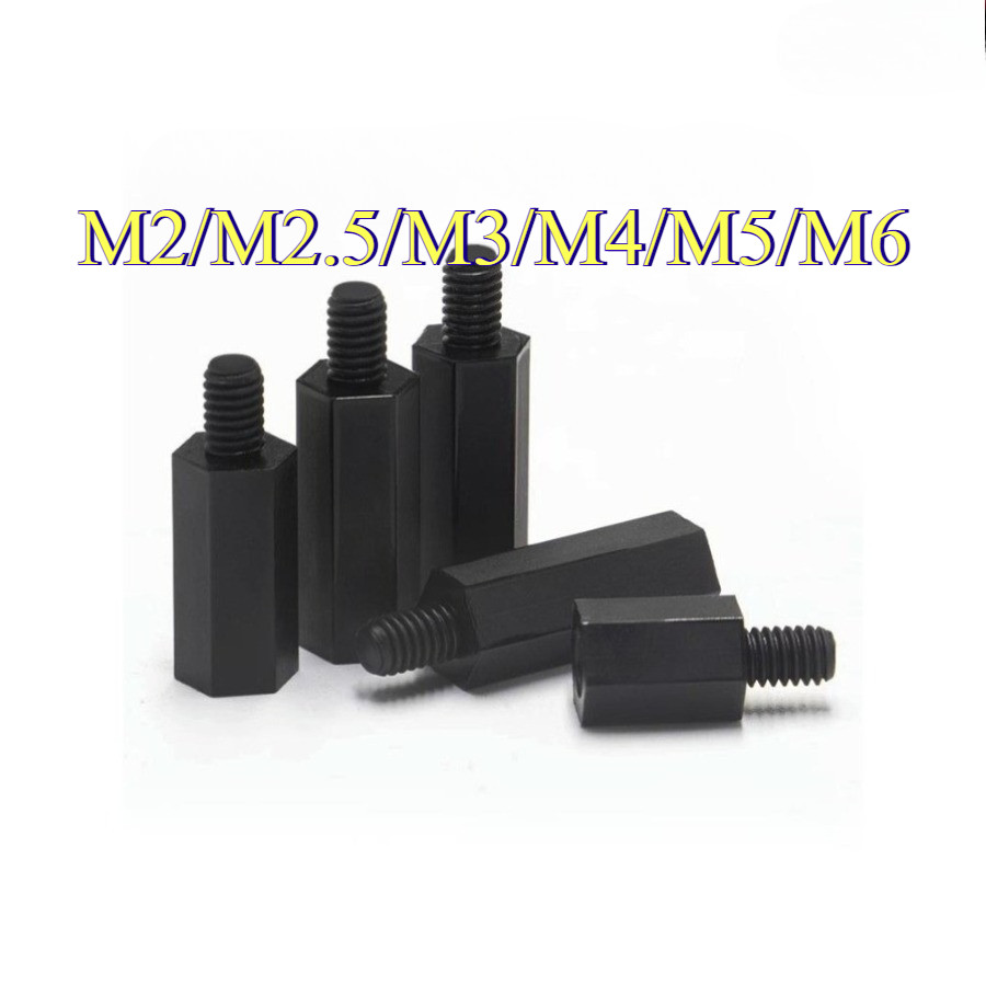 คอไนลอนหกเหลี่ยมหัวเดียว, คอลัมน์แยก, คอลัมน์รองรับ, คอลัมน์สเปเซอร์, สกรูแกนพลาสติก M2/M2.5/M3/M4/M