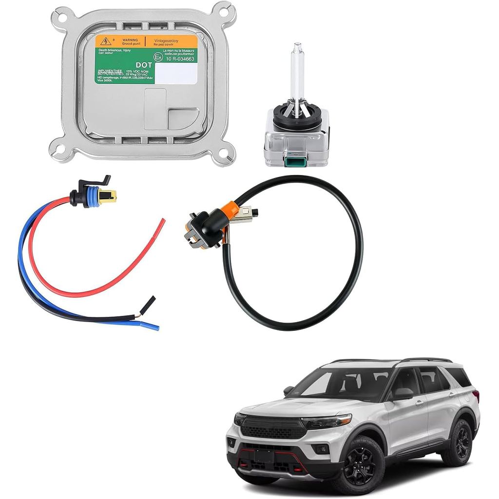 Xenon HID ไฟหน้าบัลลาสต์ชุดควบคุม Igniter & D3S หลอดไฟใช้งานร่วมกับ Flex Explorer 10-19 Mustang 8A5Z