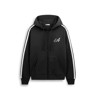 AIIZ เสื้อฮู้ดผู้ชายแบบซิปผ้าดับเบิ้ลนิตปักลาย AIIZ Men’s Embroidered Logo Hoodie
