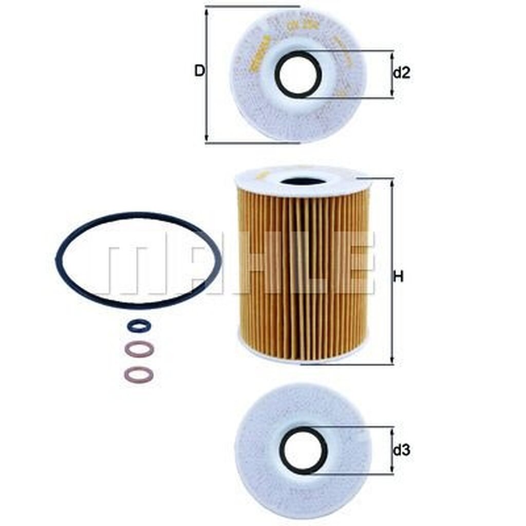 กรองเครื่อง BMW SERIES 5 E60 E61 M5 2004-2009 SERIES 6 E63 E64 M M6 2005-2010 S85 B50 MAHLE