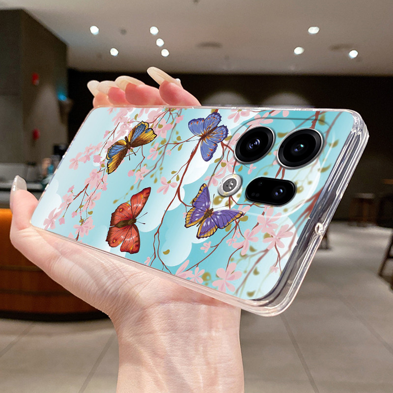 เคสโทรศัพท์สําหรับ OPPO Find X9 / Find X9 Pro ดอกไม้ผีเสื้อป้องกันปลอกบางซิลิโคนอ่อนนุ่มโปร่งใส TPU Cover ราคา ถูกที่สุด ดีลบีเคเค แกลเลอรีภาพที่ 8