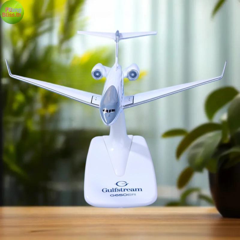 PUBLIISS 1PCS Gulfstream G650 เครื่องบิน Diecast 1/200 Scale เครื่องบินรุ่นเครื่องบิน G650ER เครื่อง