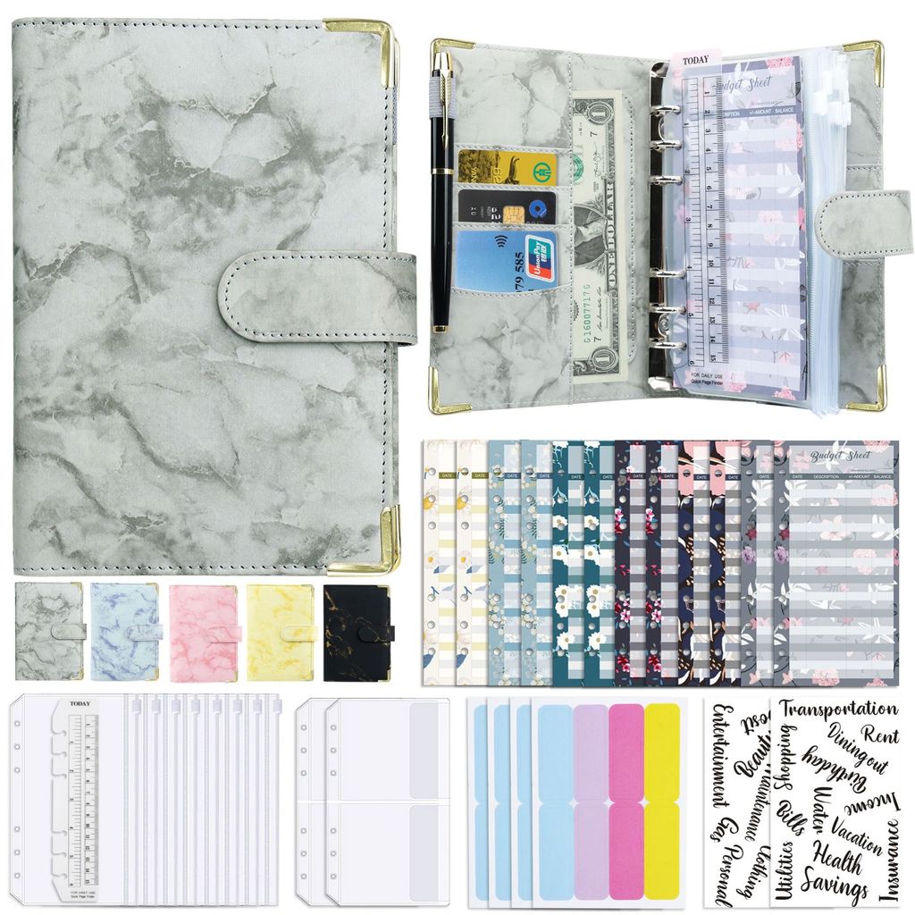 Cross-Border a6 Loose-Leaf Book Building Book Marble Pattern Notebook Book หนัง PU คู่มือ Binder 11.