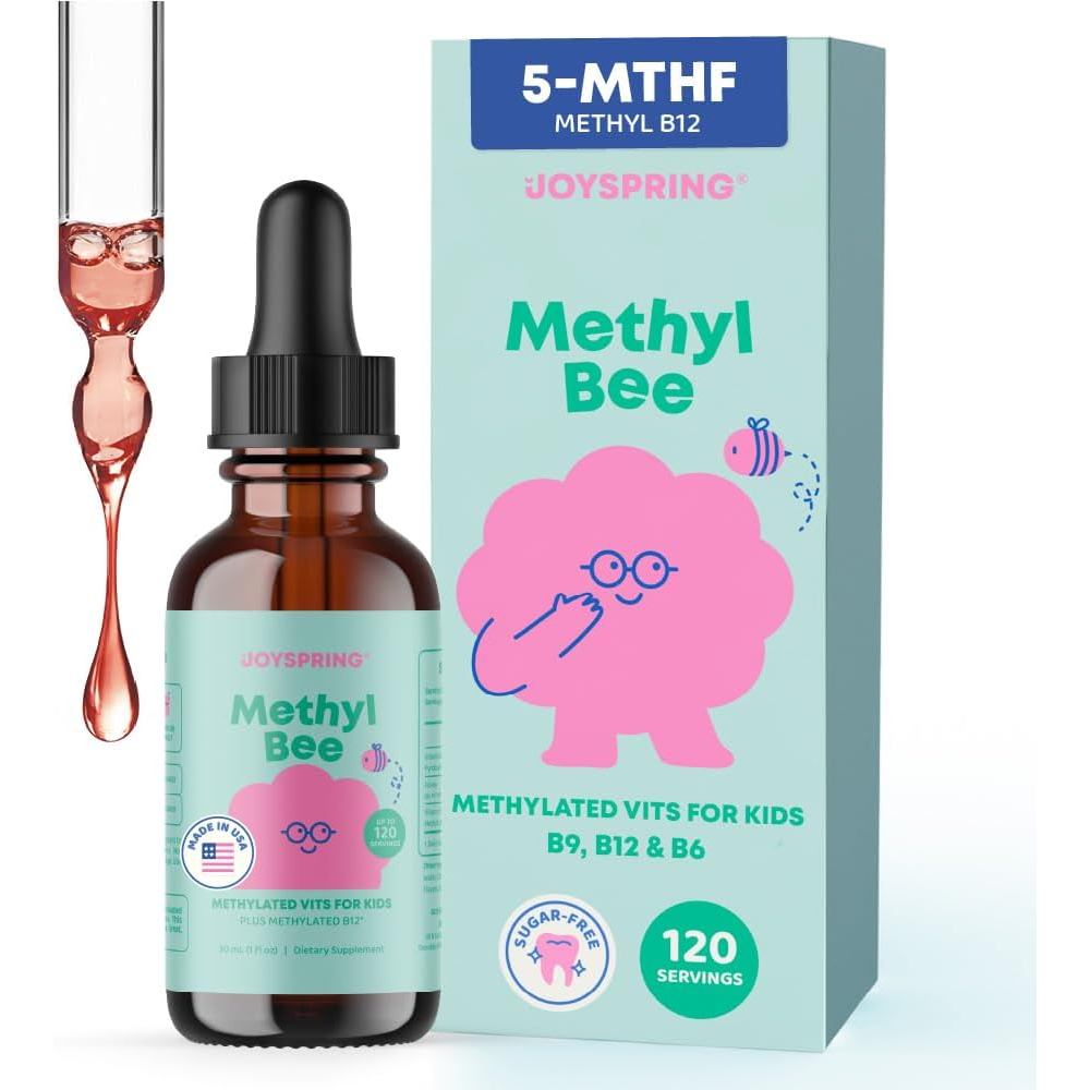 จอยสปริง เมทิลโฟเลตสําหรับเด็ก | 5-MTHF Plus Methyl B12 with B6 (P5P) - MethylBee - MTHFR plement Ki