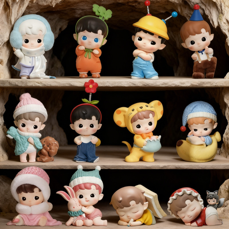 POPMART HACIPU Mine Little World Series รูปของเล่นปริศนากล่องของขวัญ