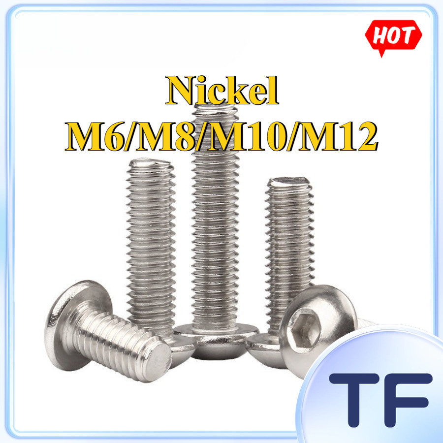 10.9 Antas Nickel-Plated Bilog na Ulo na Anim na Gulo M6/M8/M10/M12 * L8-100mm[TF-FC-1]