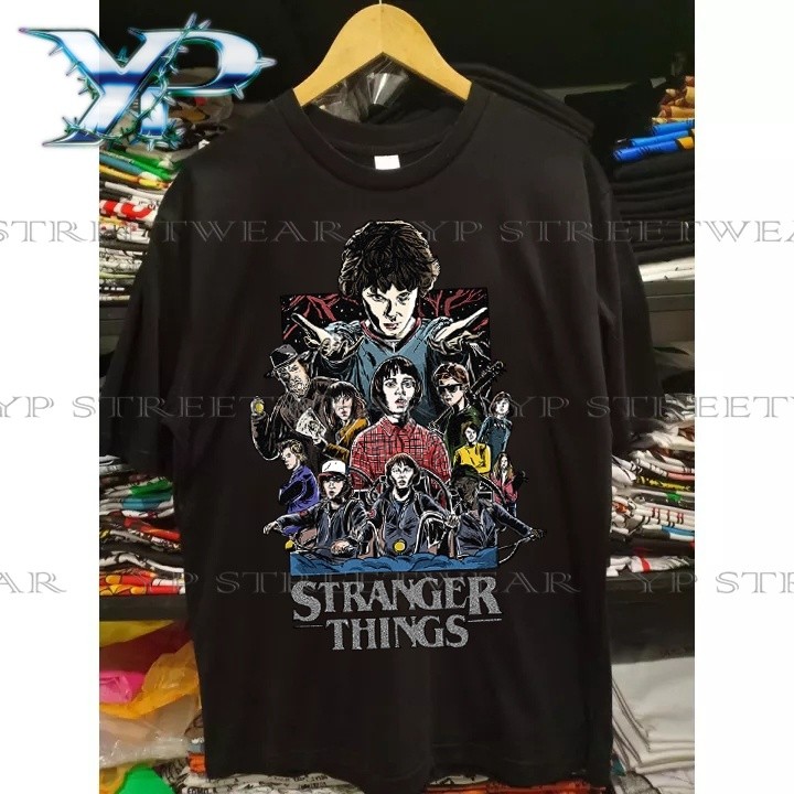 KEMEJA จัดส่ง 24h สไตล์สตรีท Hellfire Stranger Things Club เสื้อยืดแขนยาว Unisex แขนสั้น 4 ฤดู