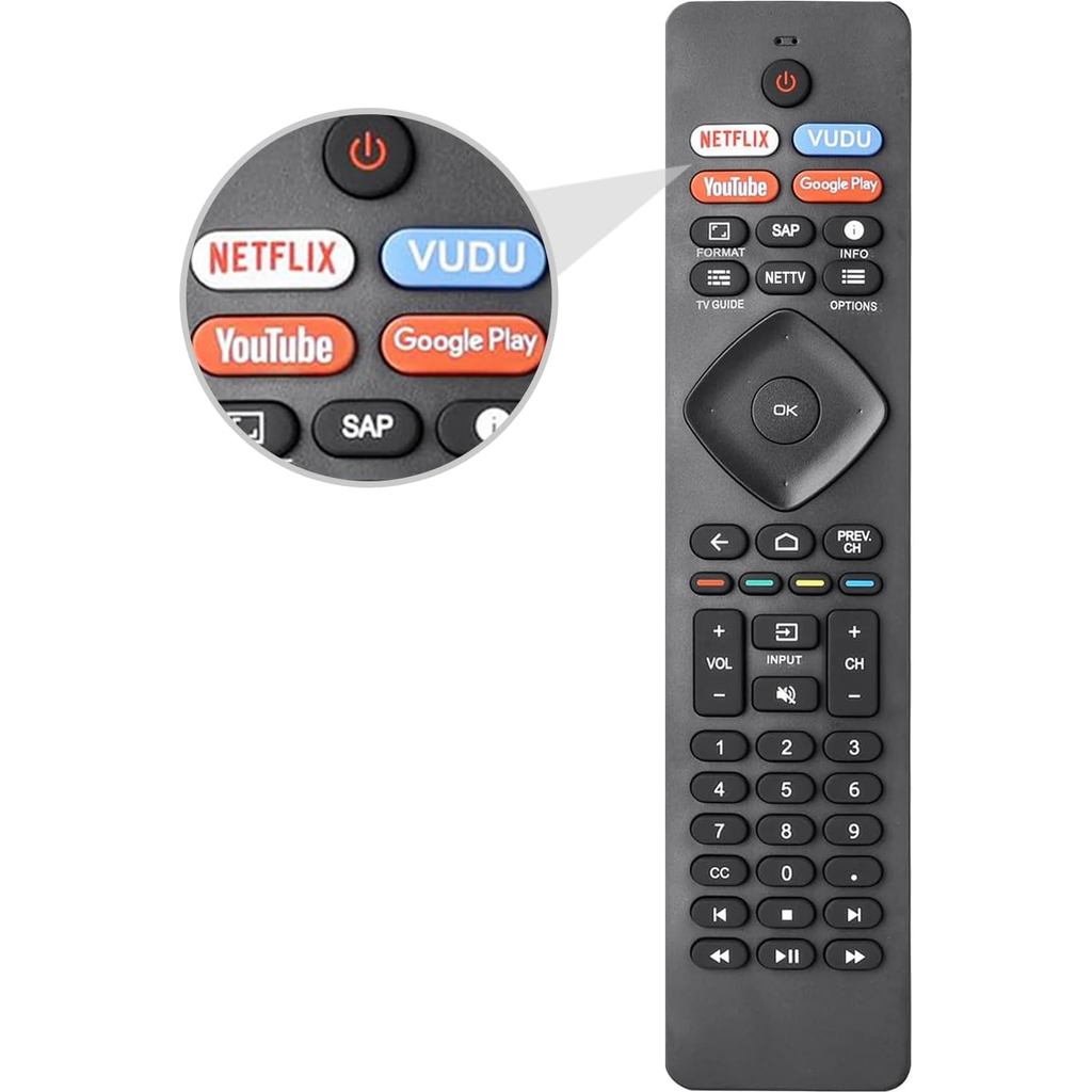 NH800UP RF402A-V14 รีโมทคอนโทรลสําหรับ Philips Android LED LCD 4K สมาร์ททีวี 43PFL576/F7 50PFL5704/F