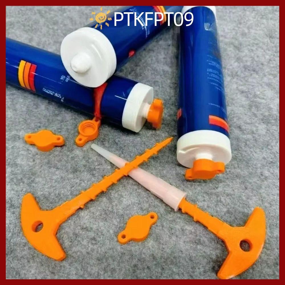 PTKFPT09 Sealant หัวฉีดทําความสะอาด, Handy DIY เครื่องมือการพิมพ์แก้วกาวซีลหมวก,ป้องกันการแห้งเหมาะกับขนาดมาตรฐานแบบพกพา Sealant หัวฉีด Dredge Home