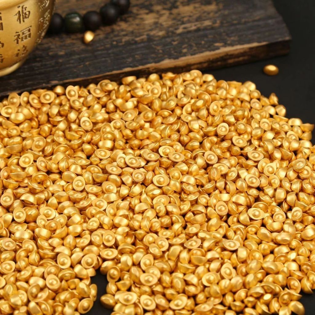 1000ชิ้นพลาสติกแข็งเลียนแบบทองแท่งดึงดูดความมั่งคั่งโชคดีตกแต่งโกลเด้นหยวนเปาสําหรับสํานักงานบริษัทร้านเปิดปีใหม่ - รูปที่ 4