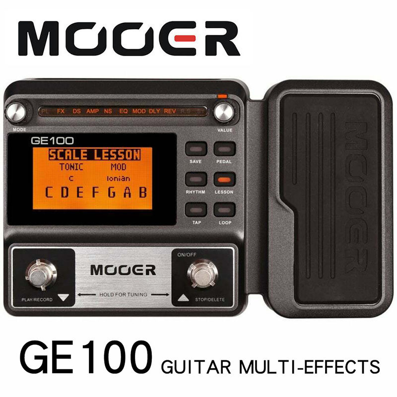 MOOER GE100 อุปกรณ์เอฟเฟกต์แบบบูรณาการ Moore Magic Ear อุปกรณ์เอฟเฟกต์กีตาร์ไฟฟ้า GE-100 มาตรฐานอเมร