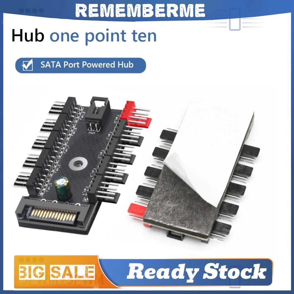 แชสซีพัดลม Hub 1 ถึง 10 Way Splitter Hub 4 Pin PWM Fan Hub Cooler Cooling Adapter สําหรับคอมพิวเตอร์