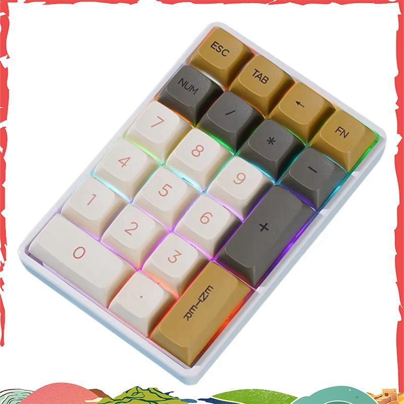 21Keys Mini Keyboard 2.4G ไร้สายจํานวน Pad แป้นพิมพ์ตัวเลขแบบกลไกสําหรับบัญชี Numpad Gaming Programm