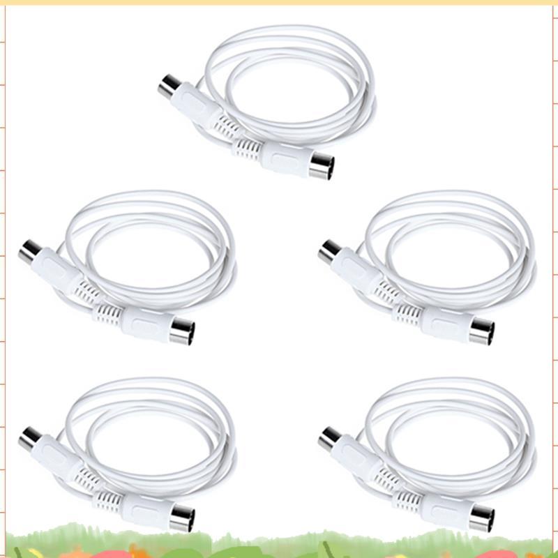 5PCS MIDI สายต่อ 5Pin ชาย 1.5M MIDI สําหรับเปียโนไฟฟ้ากีตาร์เครื่องมือ PC สาย