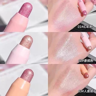 shiny.girl: อายแชโดว์แบบแท่งประกายมุก, กันน้ํา, ดินสอเขียนแบบแวววาว, แผ่นซับไหมเงา, แต่งหน้าแสงสูง-YP087