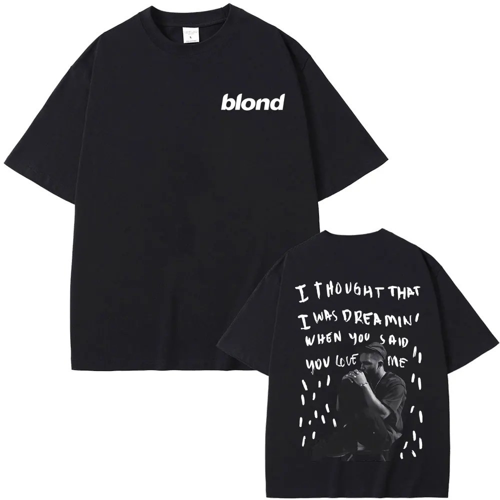 Ready Stock Men T-shirt Setwear Rapper Frank Double Sided Print T Shirt Rap Mens