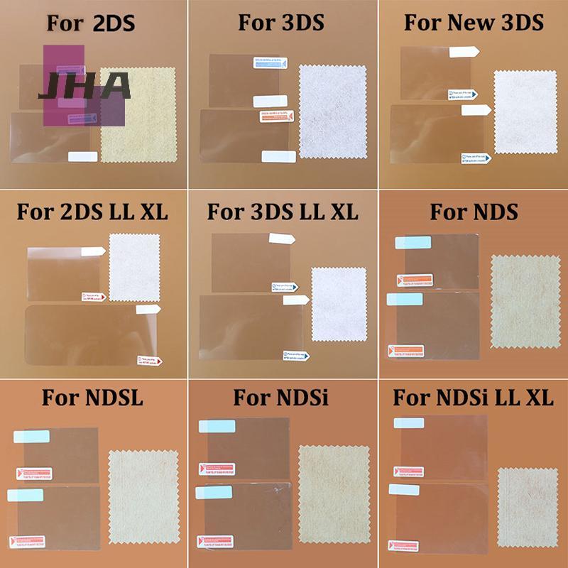 [JHA] ฟิล์มกันรอยหน้าจอ LCD แบบใสด้านล่างด้านบนสําหรับ 3DS 3DSXL NDS Lite NDSL DSi NDSI XL LL ฝาครอบป้องกัน Screensaver ใหม่