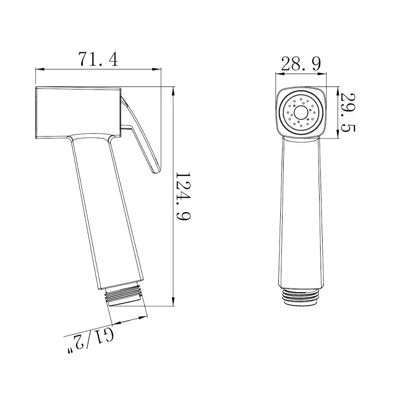 A【Toilet spray gun set】bidet Sprayer ABS bidet 3in1หัวสเปรย์, ส่วนประกอบห้องน้ำ, ชุดท่อสปริงเกลอร์, หัวทำความสะอาดคุณภาพ - รูปที่ 7
