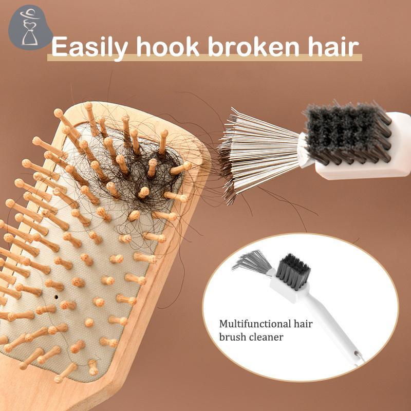 [PANDAB] 2 in1 หวีทําความสะอาดที่ละเอียดอ่อนแปรงผมหวีเครื่องมือทําความสะอาดจับ Embed เครื่องมือ Airb