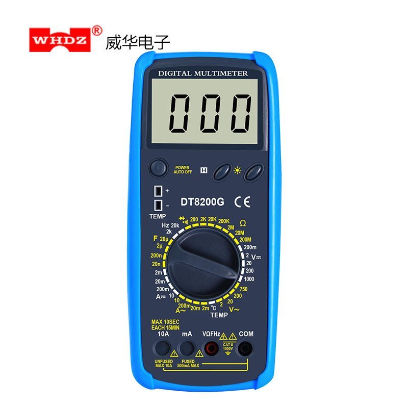 ความถี่อุณหภูมิมัลติมิเตอร์ DT8200G Plug-In Anti-Missionest ตัวเก็บประจุป้องกัน B36U