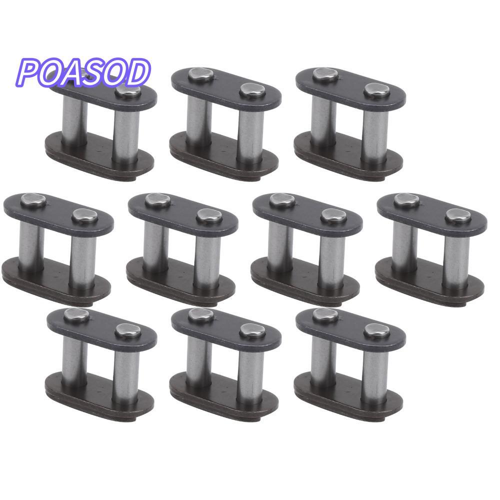 MAYSHOW 10PCS T8F Chain Master Link,เหล็กสีเทาMaster Connecting Link,ทนทานน้ําหนักเบาเชื่อมต่อMini A