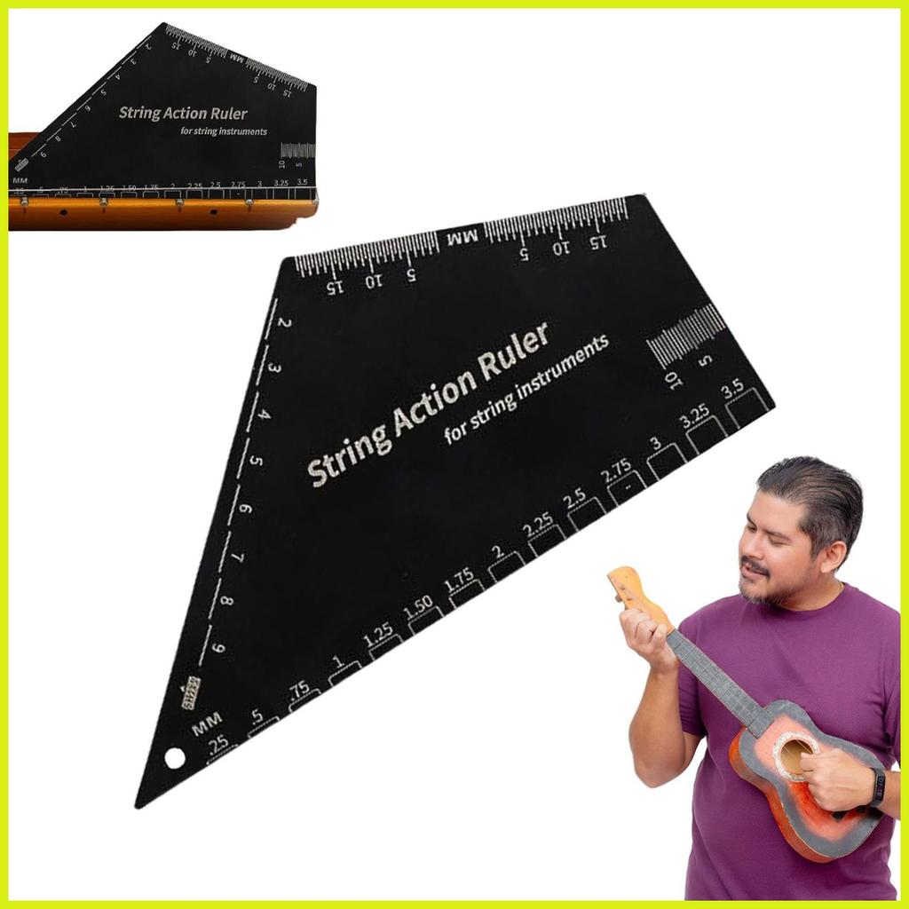 กีตาร์ String Action Gauge สแตนเลส Precision ชุดเครื่องมือสําหรับ String ความสูงที่ถูกต้องการวัด Spa