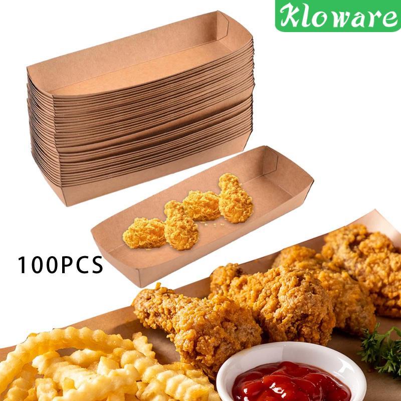 [Kloware] ที่วางถาดเสิร์ฟ 100 ชิ้นที่ไม่นํากลับมาใช้ใหม่สําหรับสลัดผลไม้ขนมหวาน Nachos